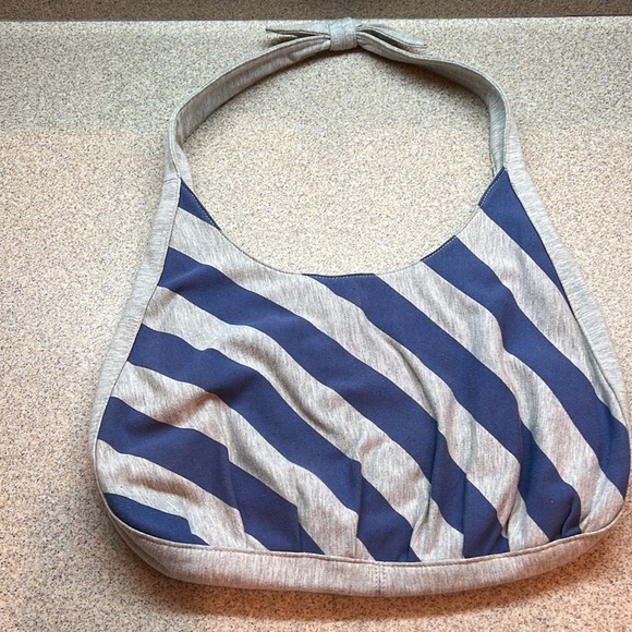 Cotton Striped red & gray, blue & grey, green & grey Purses boho bag triplets - Picture 4 of 17